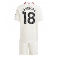 Camisa de time de futebol Manchester United Casemiro #18 Replicas 3º Equipamento Infantil 2023-24 Manga Curta (+ Calças curtas)